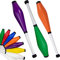 Juggle Dream Trainer Street Jonglierkeulen 3er Set Tolle Trainerkeule - Jonglierset für Anfänger und Fortgeschrittene Jongleure (Grün, Orange, Violett)