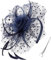 DRESHOW Fascinator Hüte für Damen Pillbox Hut mit Schleier Stirnband und Einer Gegabelten Clip Tea Party Kopfbedeckung