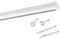 Deco-Raum Gardinenschiene auf Maß Aluminium Innenlauf eckig flach Deckenbefestigung Vorhangstange Flächenvorhang Schiene Innenlaufstange für Vorhänge mit Spannriegel weiss 510cm geteilt Round