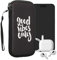 kwmobile Handytasche für Smartphones XXL - 7 - Neopren Handy Tasche Hülle Cover Case Schutzhülle - Good Vibes Only Weiß Schwarz - 17,7 x 8,5 cm Innenmaße