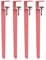 Pieds de Serrage de Table en Forme de F,4 Pieds de Table de Meubles en Métal Réglables,pour Console Bureau de Salle à Manger de Bricolage,Sans Perçage,avec Une Clé Allen (40cm,Pink)