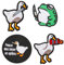 COMNICO 4 Pcs Patches Funny Cute Duck Bite Knife Patch Military Tactical Patch Embroidered Appliques Loop and Hook Patches Set for Backpacks Jackets Jeans