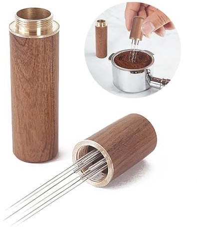 SHUBEIEUMI WDT Tool, Kaffeerührer Werkzeug Espresso-Verteilerwerkzeug mit 6 feinen Nadeln, Kaffee Tamper Espresso Nadel, Kaffee Zubehör