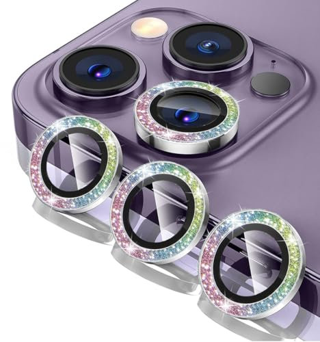 KSJEHW Pellicola Fotocamera per iPhone 15 Pro e iPhone 15 Pro Max, Protettive In Vetro Temperato, Accessori 9H Anti-Graffio HD Chiaro(Colore Flash)