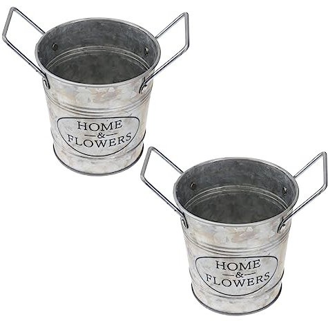 POPETPOP 2stücke Vintage Eisen Blumenbehälter Dekorativer Blumentopf Für Innenräume Vielseitige Pflanzgefäße Für Blumen Und Sukkulenten Für Tische Schreibtische Und Badezimmer