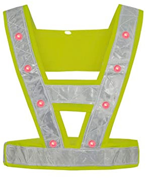 HASMI Arbeitssicherheitsweste Warnweste für die Industrie. Reflektierende Warnweste mit reflektierenden Streifen und Lichtern Hochsichtbar, reflektierend