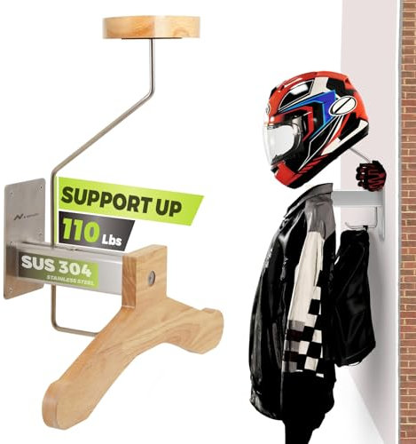 MIDINGCHAI Motorrad Garderobe, Motorradhelm Halterung Wand, Helmhalter Gilt Auch für Airsoft Helm und Plattenträger, Motorradhelm Halterung, Helmhalterung Wand hat eine robuste Tragfähigkeit