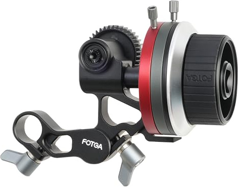 Foto4easy Aluminium Mini Folge Focus für DSLR Spiegellose Kamera Camcorder Cage Rig, mit A/B Stops & 15mm Stab Klemmsystem