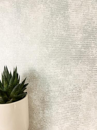 NEWROOM Papier peint Crème Bandes Intissé - Rayures Gris Clair Taupe Ligne Paillettes Moderne