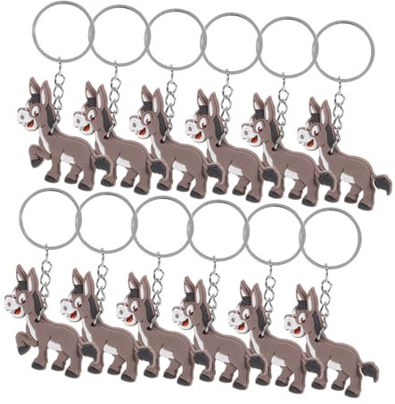 Toyvian 12 Stück Esel Schlüsselanhänger Esel Anhänger Zum Aufhängen Pvc Schlüsselanhänger Dschungeltier Schlüsselanhänger Anhänger Schlüsselanhänger Dekoration Simulation Esel