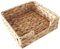 BEAHING Wicker Trays, Rectangle Rattan Tray, 8.7x8.7x2.8 Wicker Trays, Water Hyacinth Bathroom Tray, Portable Woven Basket for Coffee Table Home Decor, Wicker Storage Basket