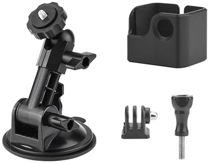 KASFDBMO Supporto rotante per auto a ventosa con / senza telaio convertitore & adattatore & vite per Pocket 3 Gimbal Camera Car parabrezza Mount