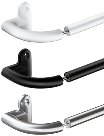 ONPIRA® Gardinenstange ausziehbar für Verdunkelungsvorhänge in 3 Farben und 2 Größen auswählbar Raumabdunkelung Vorhangstange Fenster Wandmontage Teleskopstange (Weiß, 120-230cm)