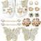 BSITSSS Shoe Charms, Crystal Diamond Shoe Accessories Charms Bling Crystal Shoe Decoration Charms for Clog,DIY Clog Sandals Croc Accessories (Gold)
