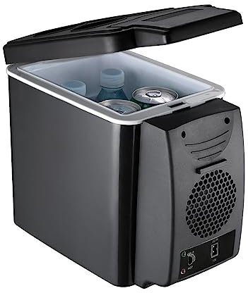 Semiconductor Refrigerator 6 Litre Car Mini Fridge - Electric Cooler Compressor 12V & 220V for Bedrooms, Indoor/Outdoor Use - Cooler/Warmer Included