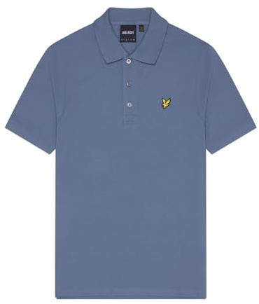 Lyle & Scott Mens Plain Polo Shirt (S) (Mist Blue)