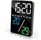 Lafocuse 5.7 LED Digitaler Wecker Tischuhr mit Großen Zahlen, 1 USB-Ladeanschlüssen, 2 Alarmen, Temperaturanzeige und Datum, Digitaluhr mit Snooze Helligkeit Regelbar für Nachttisch Schlafzimmer Büro