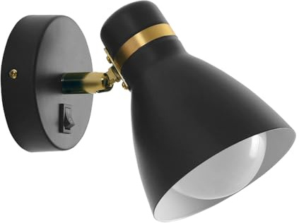 ARTE LAMP Wandleuchte Innen Moderne Wandlampe für Wohnzimmer, Schwarz, E27, dimmbar, 16 x 11 x 15 cm