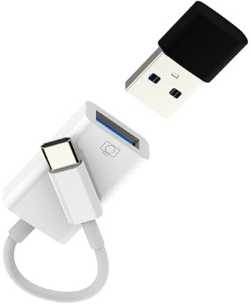 Adaptateur USB C mâle vers USB femelle pour iPhone 16 OTG 3.0 Câble adaptateur MacBook Thunderbolt pour Apple iPad Compatible avec Samsung S24 S23 Connecteur Type C Données Convertisseur Type C USB-A