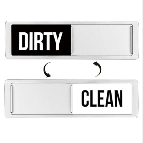 Dishwasher Clean Dirty Sign,Clean Dirty Magnet for Dishwasher,Double Sided Adhesives Included for Non-Magnetic Surface,for Dish Washer Refrigerator for Kitchen Cleaning and Dirt Reminder Signs