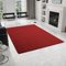 HomebyHome Kurzflor Teppich Wohnzimmer 200 x 280 cm Rot - Teppich Weich, Waschbar, rutschfest, modern einfarbig Design - für Schlafzimmer, Küche, Esszimmer