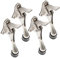 Uonlytech 4pcs Heavy Duty Door Stopper Zinc Alloy Foot Operated Door Stop Tool for Home Slip Design Suitable for Tile Carpet and Floors Easy Step Mechanism for Effortless Use