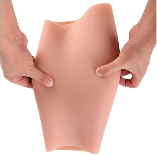 Générique Ensemble de Fausses Jambes en Silicone, Coussinets de Cuisse en Silicone réalistes, correcteur de Faux Mollets, Manchons de Mollets en Silicone pour Jambes difformes ou Minces,Left