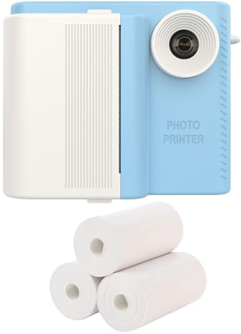 Appareil photo instantané pour enfants avec 3 rouleaux de papier portable haute résolution Impression thermique Imprimante photo portable