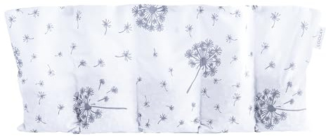LOOLAY Kirschkernkissen Mikrowelle 50x20 cm – Wärmekissen Bio Baumwolle – Kirschkern Kissen mit 5 Kammern – Ideal bei Muskelverspannungen und Menstruationsbeschwerden (pustelblume weiß)