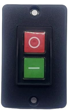 Interruptores de botón impermeables de 250 V/16 A, control de motor con función de bloqueo, interruptores de arranque y parada para cortadoras, interruptores de panel
