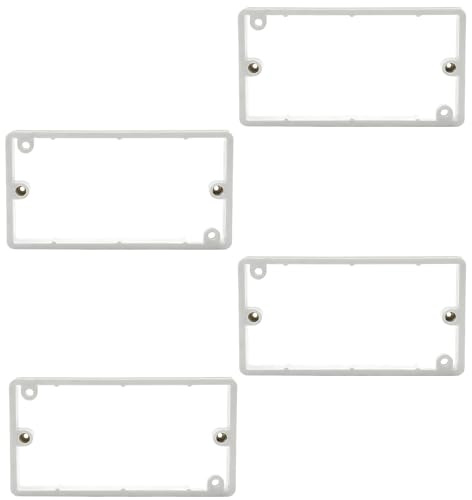 4 PCS Double Socket Spacer, Electrical Socket Spacer for Home Renovations, Light Switch Spacer with Socket Surround, Double Socket Surround Spacers