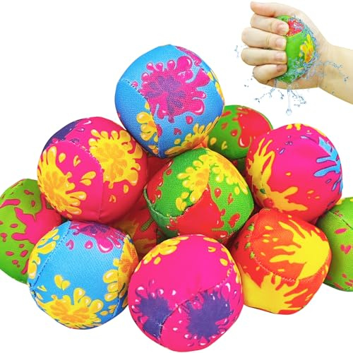 Irrmshr 20 Pack 2 Water Splash Balls Bomb,Absorbent Water Ball,Outdoor Water Fight Game Activities for Beach Pool,Summer Beach Soaking