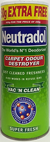 Neutradol Super Carpet Refuse Bins Odour Destroyer Cleaned Freshness 400g