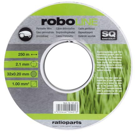 Ratioparts Begrenzungskabel für Mähroboter Ø 2,1 mm, 250 m verzinnt, Grün