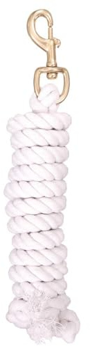 Tough1 Braided Cotton Lead with Bolt Snap - White