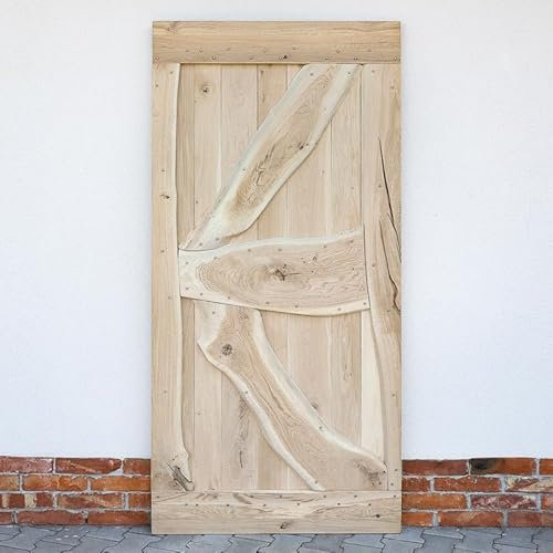 SEART Rustikale Schiebetür aus massiver Eiche mit Nägeln Flinston (Sur) 100x210 cm
