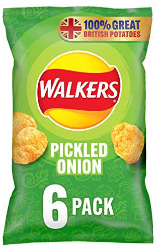 Walkers Crisps Pickled Onion 6x25g