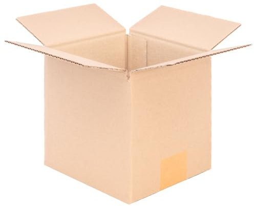 verpacking Faltkartons 150 x 150 x 150 mm Braun (Außenmaß 155 x 155 x 160 mm) variable Höhe bei 70 mm KK 06 1-wellig Versandkarton für kleine Waren (100 Stück)