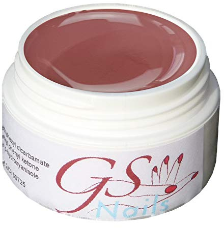 GS-Nails UV Farb-Gel für Nail-Art & Nagel-Design - 5 ml UV-härtendes Cover-Gel - Selbstglättendes Nail-Gel - Schlamm Braun 22 - B3