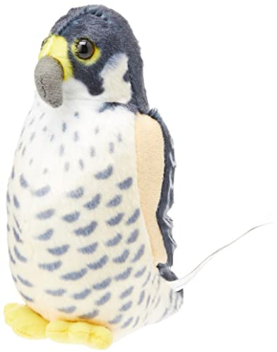 Wild Republic Birds Peregrine Falcon with authentic Bird Sound, Soft Toy for Kids, 13cm, Blue-white