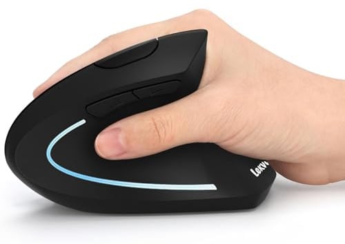 Lekvey Ergonomic Mouse, Rechargeable Vertical Wireless Mouse, Comfort Grip
