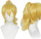 Linfairy Kurze blonde Perücke mit Pferdeschwanz Halloween Cosplay Kostüm Perücke für Frauen
