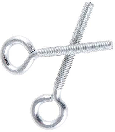 Yudesun Perno de Ojo Sujetadores - Acero al Carbono Ojal Galjanoplastia de Cinc Blanco Tornillo de Ojo Piezas de la Máquina Cerrado Anillo Tornillo de Bucle M3 M4 M5 M6 M8