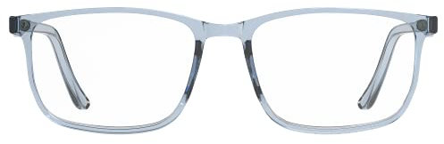 Foxmans™ Blue Light Blocking Glasses for Men & Women | Stylish Computer, Gaming & Driving Glasses | UK Brand | Anti Eye Strain, Headaches & Sleep Disruption | Harrison Everyday Lens (Crystal Frame)
