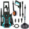 Pro-Kleen Pressure Washer Power Jet Wash 1600W Electric - Portable With Patio Cleaner and Rotary Brush - Cleaning Patios, Walls, Fences, Cars & More