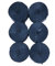 ANCLLO 6 rollos de papel crepé de 4,5 cm x 25 m, serpentinas para colgar decoraciones para fiestas de cumpleaños, bodas y festivales (Negro)