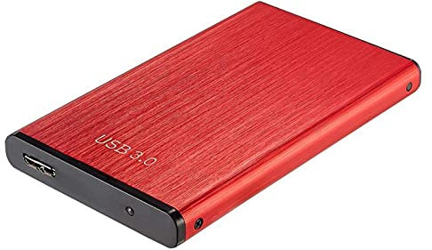 Hard disk esterno Hdd 2 Tb / 1 Tb / 500 Gb / 250 Gb / 2,5 pollici metallo portatile USB 3.0 Backup, adatto per PC, desktop, laptop, MacBook, Xbox One, Ps4, Smart TV (2 TB, rosso)