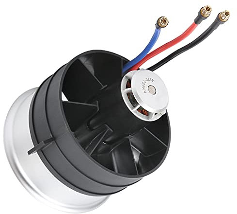 VGEBY RC Ducted Fan, RC 105mm S‑EDF Electric Ducted Fan Semimetallic 11 Blades with Motor Compatible for RC Plane Model Aircraft Accessories Model Toy