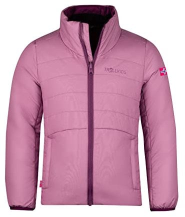 Trollkids Mädchen Jacke Skavangen, Maulbeere/Orchidee, Größe 164