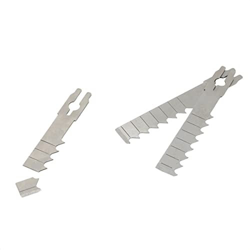 Rekord Ersatzklingen für Fugenreiniger 3 Stück rostfreies Edelstahl mit Sägezähnen, auswechselbar, Fugenkratzer, Unkrautentferner, Unkrautkratzer, Jäter, Fugenmesser, Unkrautmesser